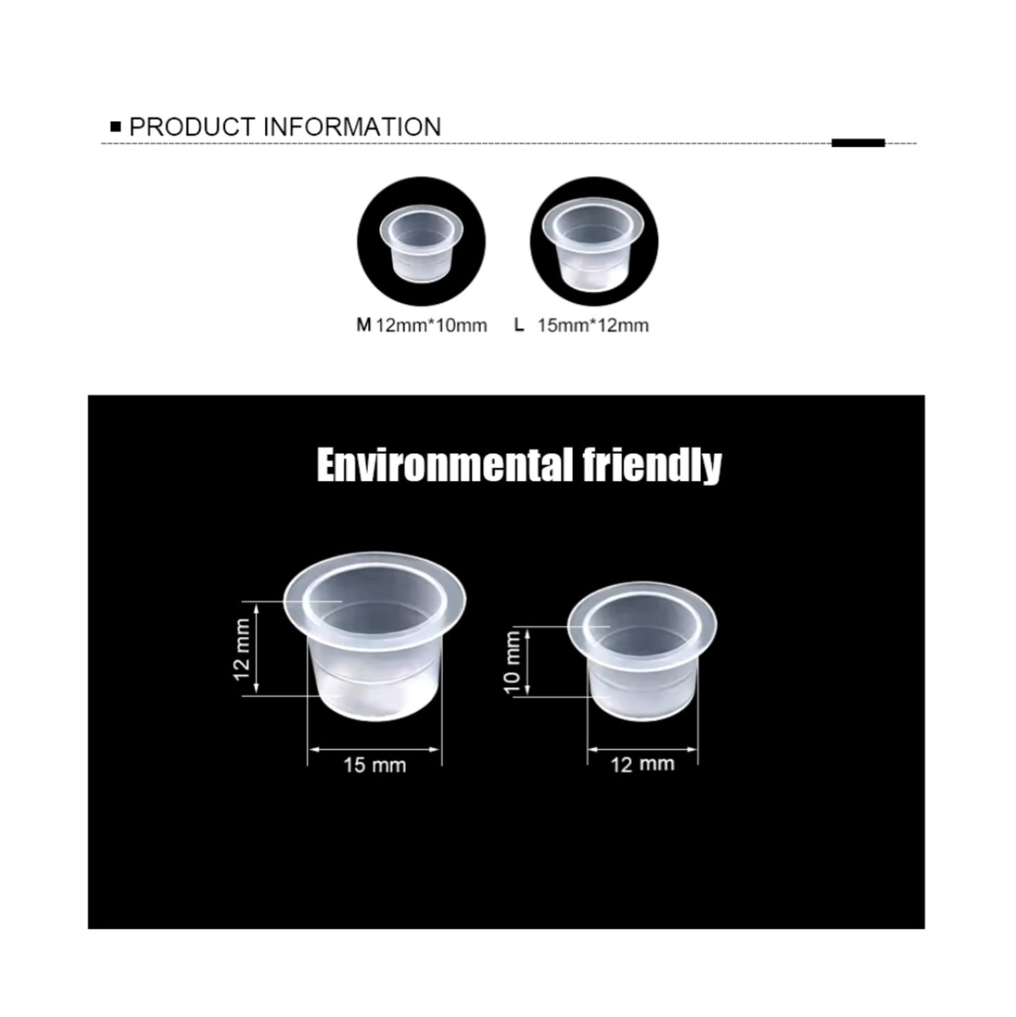 INK CUP 12mm TALLA L (100 Unidades)